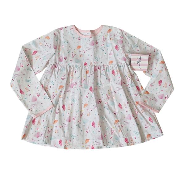 NWT James & Lottie Size 5 Evie Dress in Pink Ballet Barre
